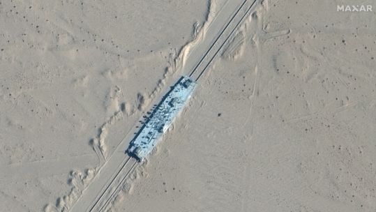 Satellite aerial image of model target during China exercise