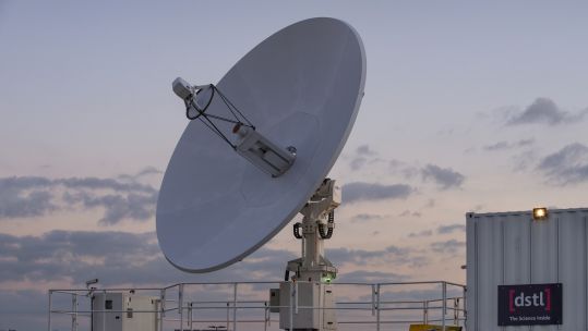 Satellite at Defence Science and Technology Laboratories in Porton Downs, on the Salisbury Plains 