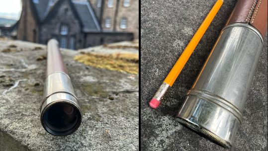 Seagull steals the silver cap from Alastair Bruce's father's Royal Navy telescope 03082022 CREDIT Alastair Bruce.jpg