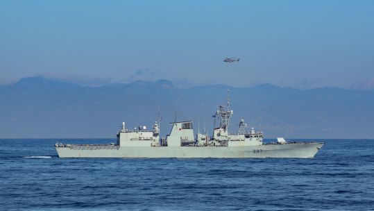 The search for Cyclone Sikorsky CH-148 helicopter (Picture: NATO).