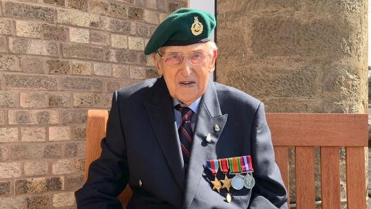 Second World War Royal Marine veteran Ron Wilson. He continued to serve in Far East after VJ Day 170820 CREDIT BFBS