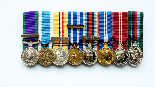 Selection of modern British military medals 120612 CREDIT ALAMY STOCK PHOTO