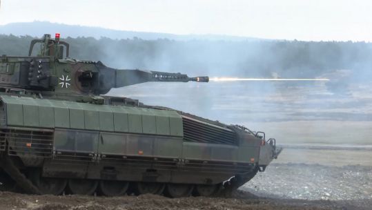 Sennelager range live fire training, the new generation infantry fighting vehicle Puma 212 Panzer Battalion 23032021 CREDIT BFBS