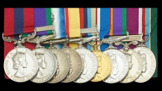 Sergeant John Meredith's nine medals to be auctioned on 3 December