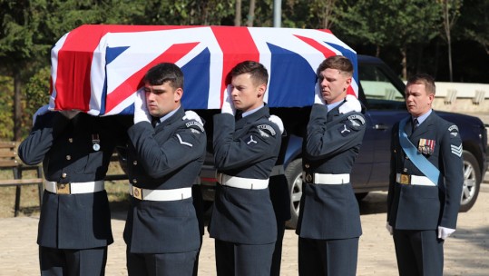 Seven crew members of 148 squadron RAF laid to rest Credit MOD 241018.jpg