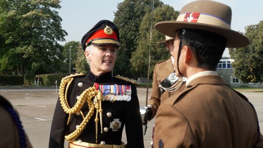 General Dame Sharon was impressed by the signallers' professionalism and their ability to enjoy themselves