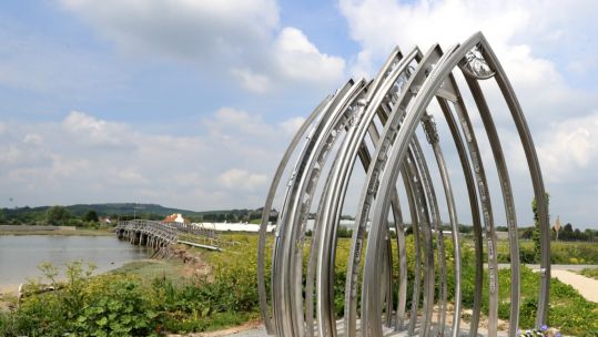 The memorial for Shoreham Airshow victims on the banks of the Adur in Shoreham in remembrance of the eleven people who died in the crash in August 2015 (Picture: PA).