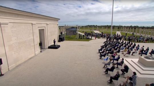 Side view of opening ceremony British Normandy Memorial 060621 CREDIT britishnormandymemorial.org .jpg