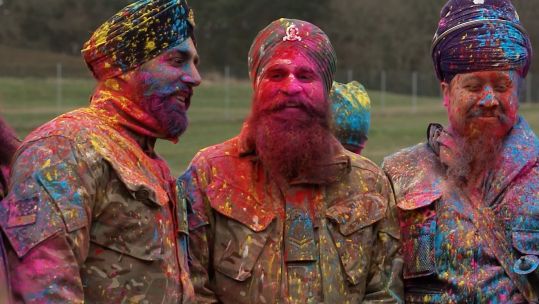 Sikh members of the British Army at Holla Mohalla festival 210324 CREDIT BFBS