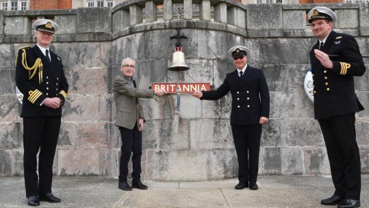 Simon Sid Davis retires as Volunteer Band Instructor at Britannia Royal Naval College Dartmouth (Picture: BRNC).