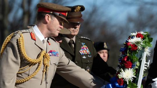 Sir Gen Patrick laying wreath at Arlington 120324 CREDIT MOD