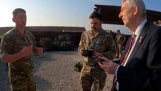 Sir Lindsay Hoyle mets personnel at RAF Akrotiri