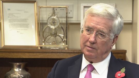 Sir Michael Fallon sit down interview 051119 CREDIT BFBS