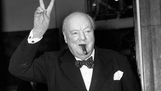 Sir Winston Churchill V Sign 