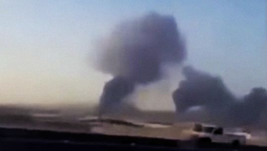 Smoke billowing from Aeamco oil facility in Abqaiq in Saudi Arabia