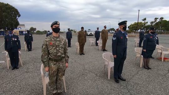 Socially distanced remembrance sunday event in cyprus 081120 CREDIT BFBS.jpg 