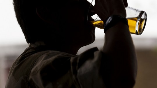 Soldier Drinking Alcohol