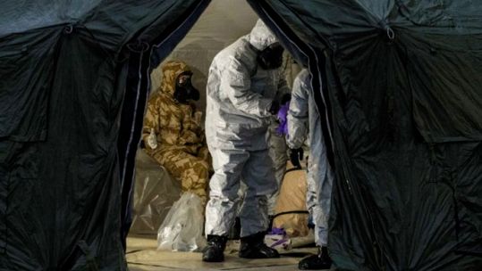 Soldiers in Salisbury, Wiltshire, on Operation Morlop following the Novichok attack 090318 CREDIT MOD