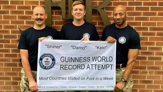 Soldiers set world record for most number of countries crossed on foot 07102023 CREDIT British Army