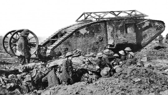 A British Mark I Tank At The Somme, 1916