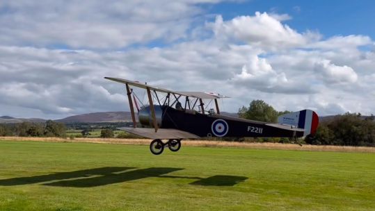 Sophie the Strutter comes in to land after her successful first flight (Picture: Mike Harper)