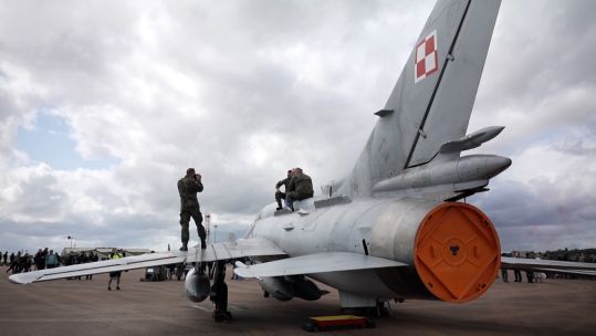 Soviet-era Sukhoi SU-22M4 fighter jet, in service with Nato's Poland