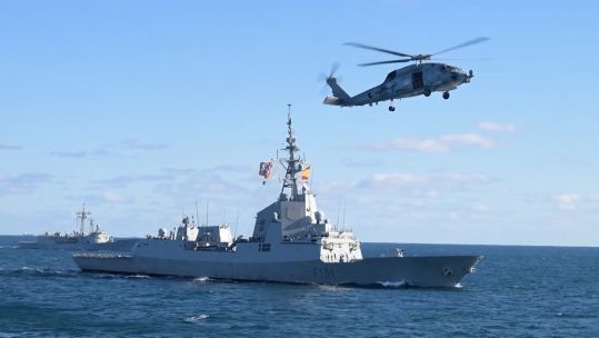 Spain's ESPS Almirante Juan de Borbon calls in at UK port ahead of Ex Steadfast Defender CREDIT NATO