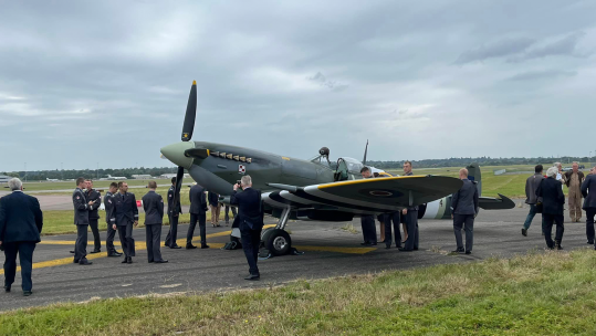 Spitfire at RAF Northalt for the annual Commemoration of Fallen Polish Airmen 310824 CREDIT The Polish Air Force Memorial Committee