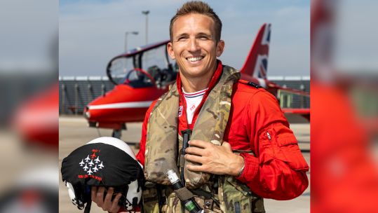 Squadron Leader Jon Bond taking over as Red 1 for 2024 06102023 CREDIT RAF Red Arrows