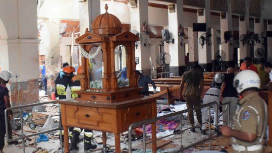 St. Anthony's church in Colombo was targeted (Picture: PA).