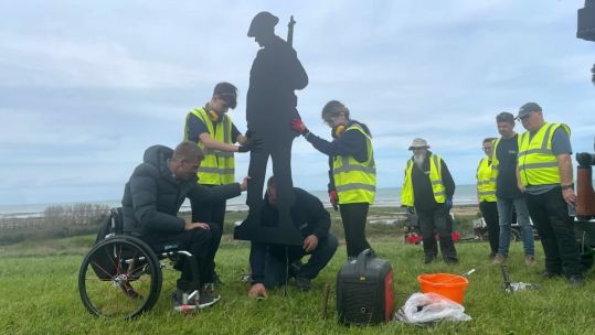 Standing with Giants first installation British Normandy Memorial for DDay80 08042024 2 CREDIT British Normandy Memorial Facebook