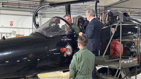 Sir Keir made the announcement during a trip to RAF Valley where he was shown Hawk jets and chatted to their crews