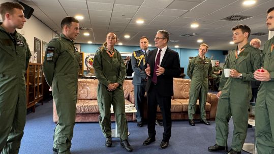 Sir Keir Starmer delivered his message during a visit to RAF Valley
