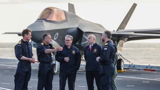 Sir Keir visited the aircraft carrier