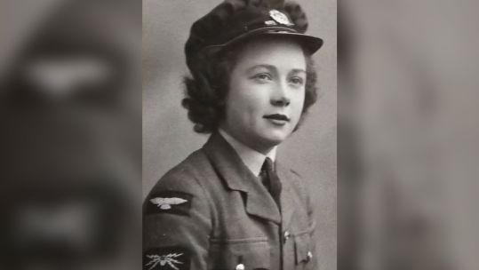 Stella Brecht pictured wearing her WAAF uniform during the Second World War CREDIT Brecht family