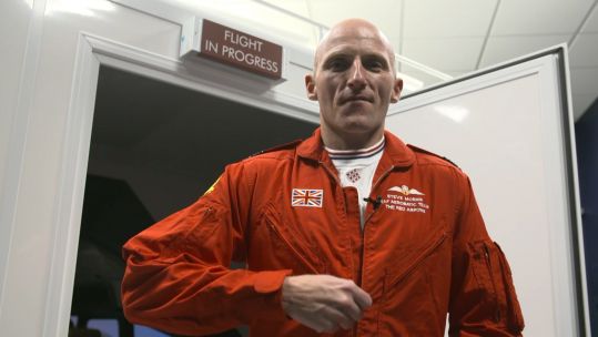 Steve Morris, who was Red 9 in the Red Arrows display team, is hoping to start a new career in a commercial airline