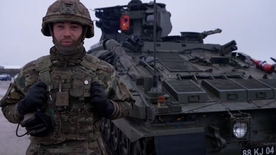 Stormer on Ex Winter Camp in Estonia CREDIT BFBS