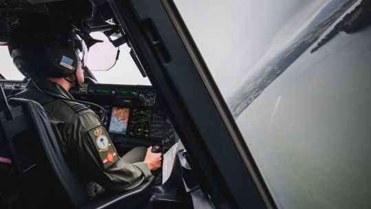 Student pilots from 30 Sqn RAF Brize Norton fly the Mach Loop (Picture: RAF).