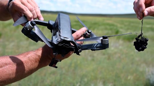 Suffield Research Centre sandbox event against drone warfare 26082024 CREDIT BFBS