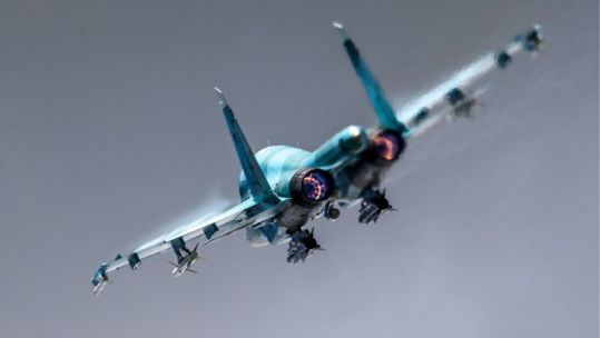 The Sukhoi Su-34 is the standard launch platform for Russia's glide bombs (Picture: Tass/PA Images)