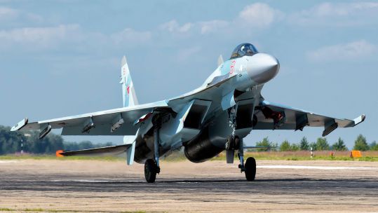 The Sukhoi Su-35 Flanker excels at closer-range combat