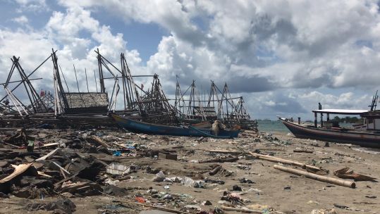 Sumur in Southern Sumatra after tsunami.