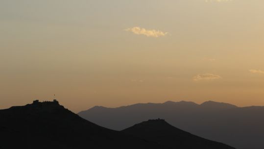 Sunset behind Gardez mountains in Afghanistan (Picture: NATO).