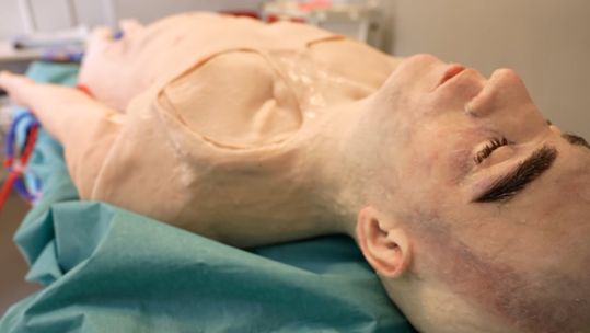 Surgical Anatomy Model SAM a cutting-edge trauma casualty simulation mannequin 20082024 CREDIT BFBS