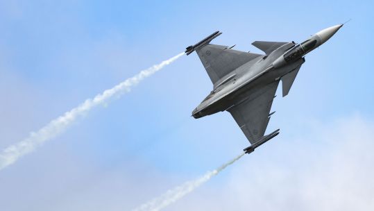 A Swedish Air Force Saab JAS 39C Gripen at RIAT 2019 (Picture: MOD)