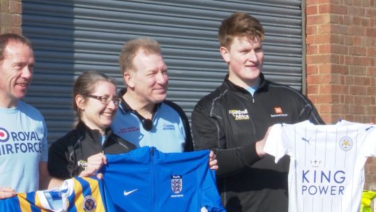 Taking Football to Africa and Beyond charity at RAF Shawbury 100320 CREDIT BFBS