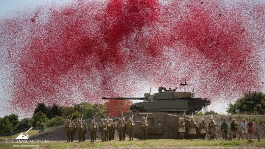 Tank Museum Red Sky