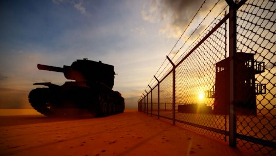 Tank in the desert DATE UNKNOWN Credit MOD.jpg 