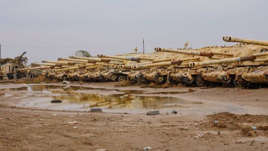 Vehicles at Camp Taji
