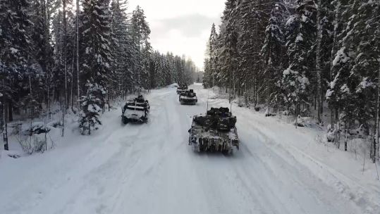 Tanks taking part in training in Estonia as part of NATO's enhanced Forward Presence Battlegroup (Picture: NATO).